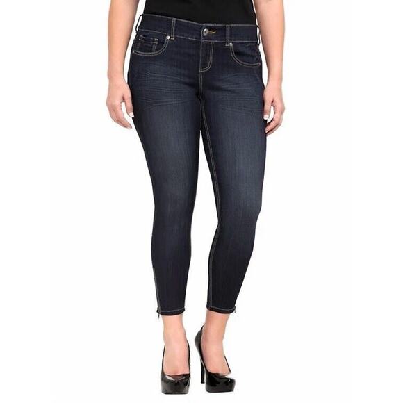 torrid Denim - Torrid Stiletto Jegging Zipper Ankle Jeans Blue Dark Wash Plus Size 18 HW9955